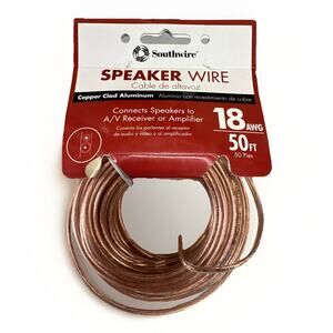 Southwire Speaker Wire Copper Clad Aluminum 18 AWG 50 Ft {S}